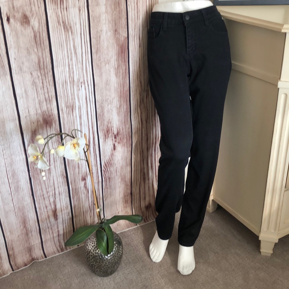 NYDJ Figure Enhancing Mid-rise Soft Black Legging Skinny Ankle Jeans Size 2